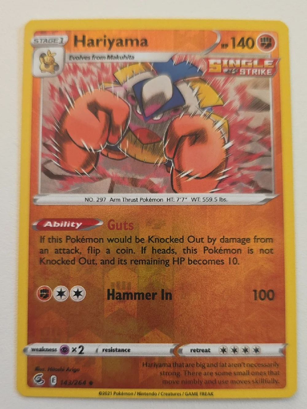 Pokemon Hariyama And Makuhita Card